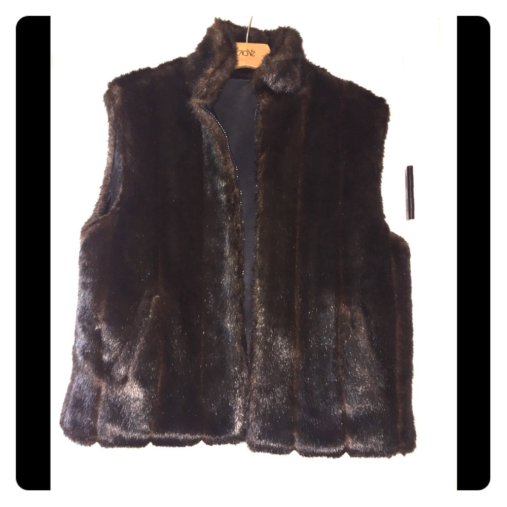 Reversible faux fur vest